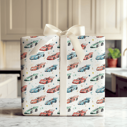 Fast Laps - Wrapping Paper - Aspen & Arlo