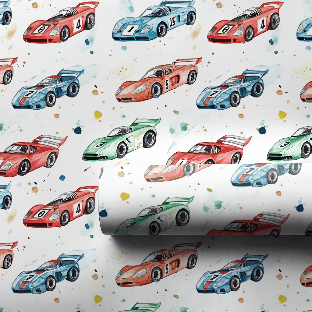 Fast Laps - Wrapping Paper - Aspen & Arlo