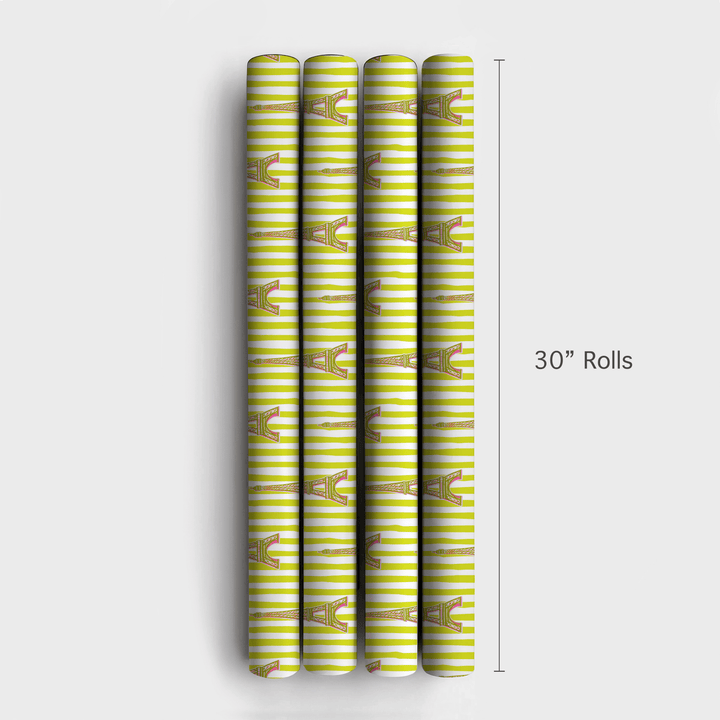 Bright And Merry Paris - Wrapping Paper - Aspen & Arlo