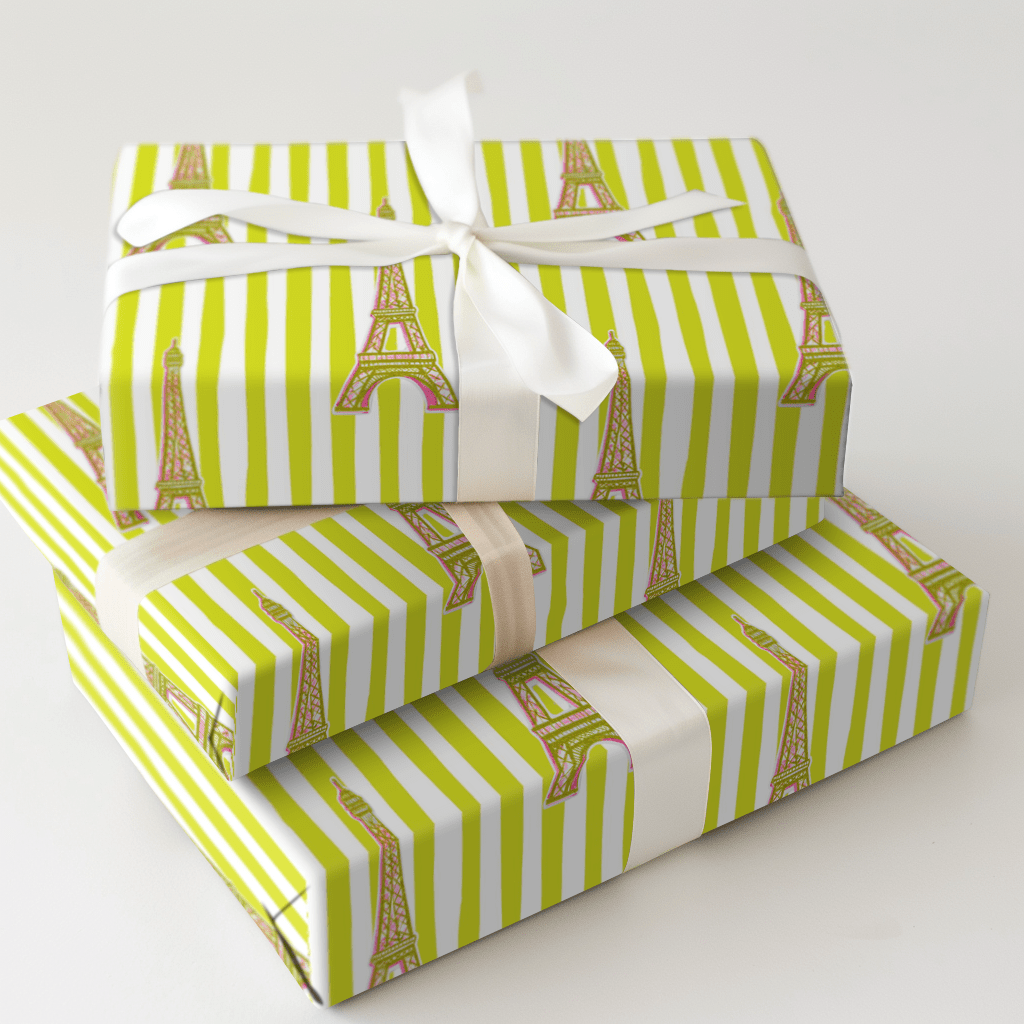 Bright And Merry Paris - Wrapping Paper - Aspen & Arlo