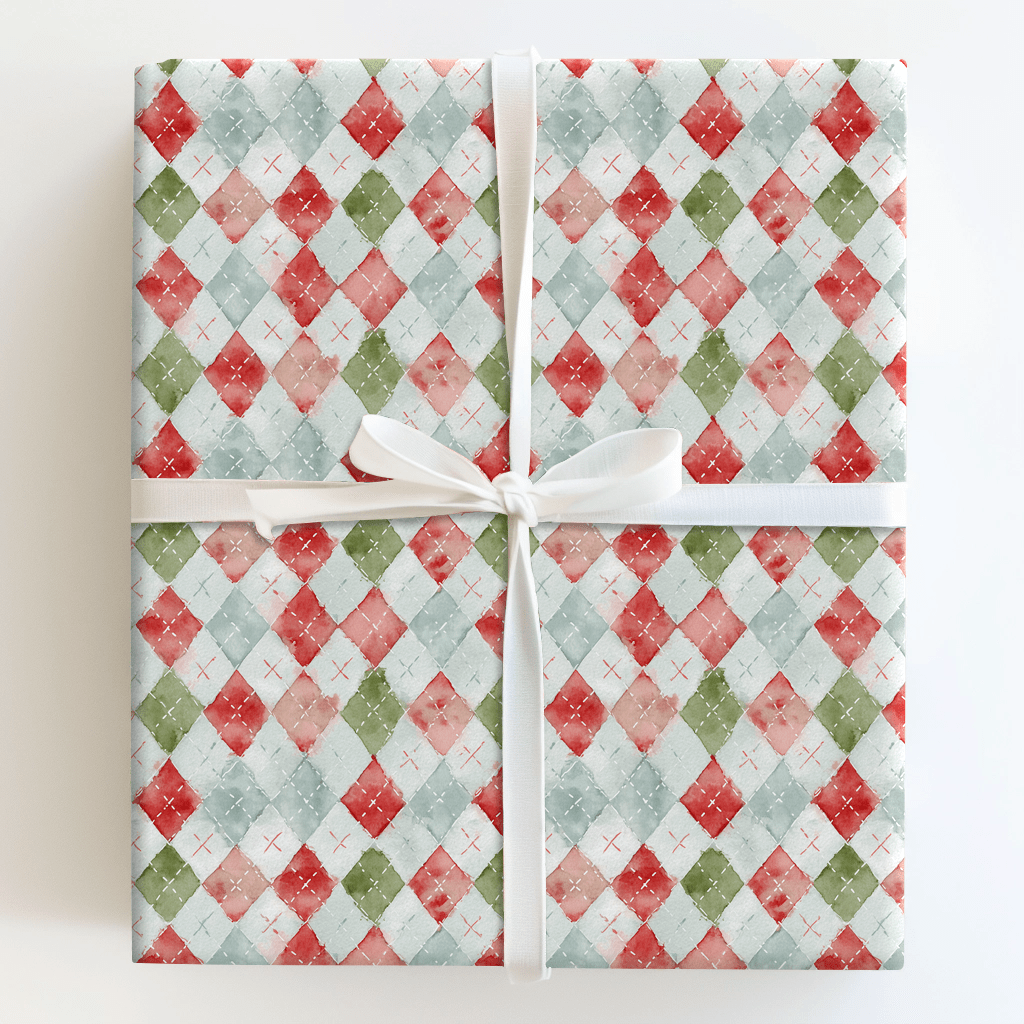 Argyle Noel - Wrapping Paper - Aspen & Arlo