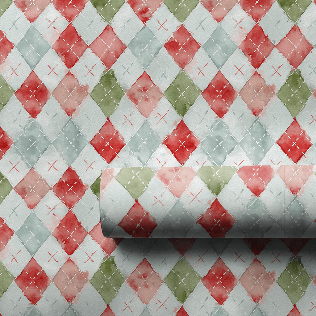 Argyle Noel - Wrapping Paper - Aspen & Arlo