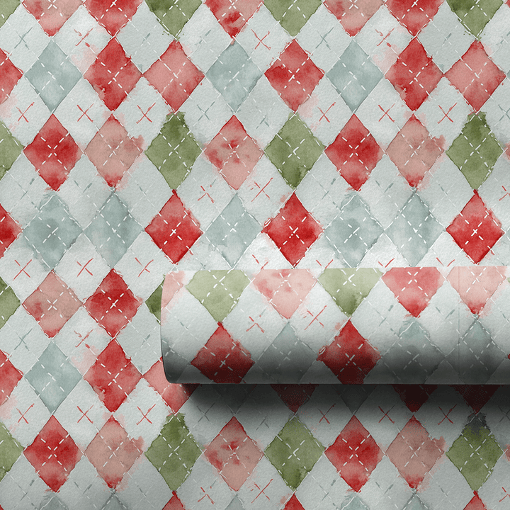 Argyle Noel - Wrapping Paper - Aspen & Arlo