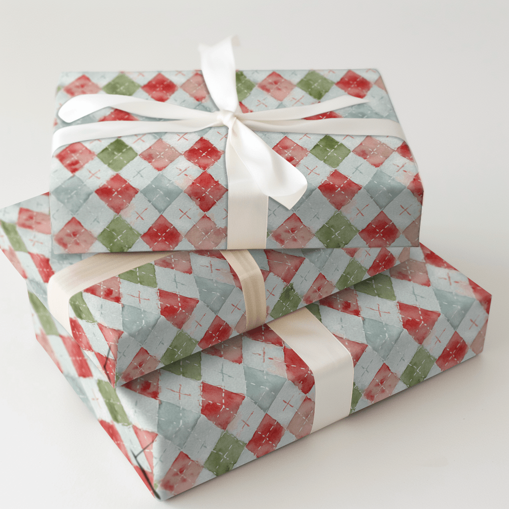 Argyle Noel - Wrapping Paper - Aspen & Arlo