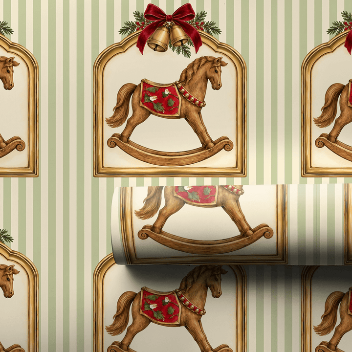 Heirloom Rocking Horse - Wrapping Paper - Aspen & Arlo