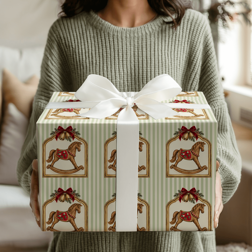 Heirloom Rocking Horse - Wrapping Paper - Aspen & Arlo