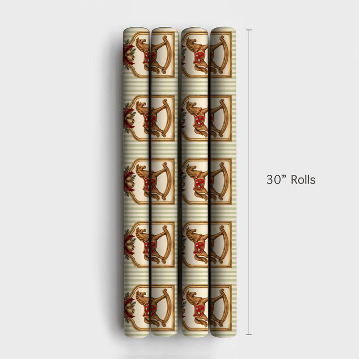 Heirloom Rocking Horse - Wrapping Paper - Aspen & Arlo