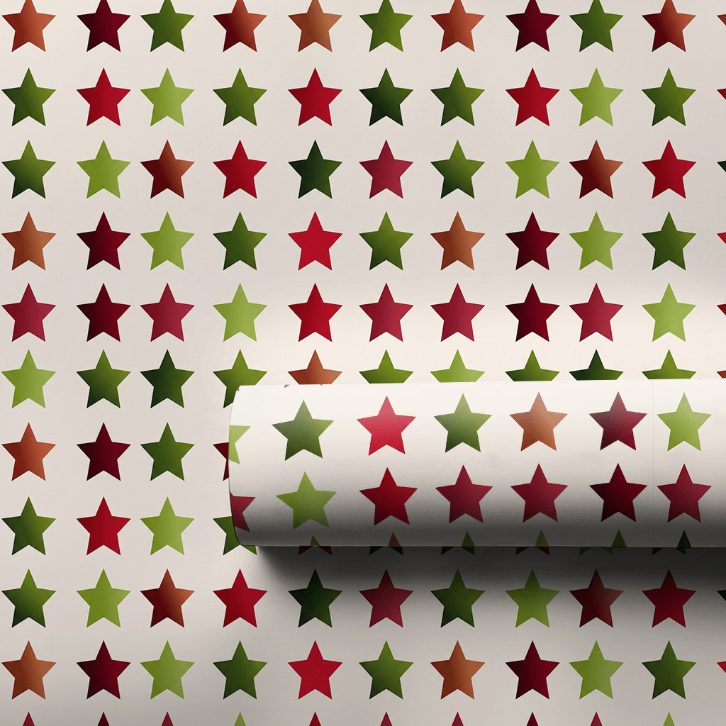 Retro Christmas Stars - Wrapping Paper - Aspen & Arlo