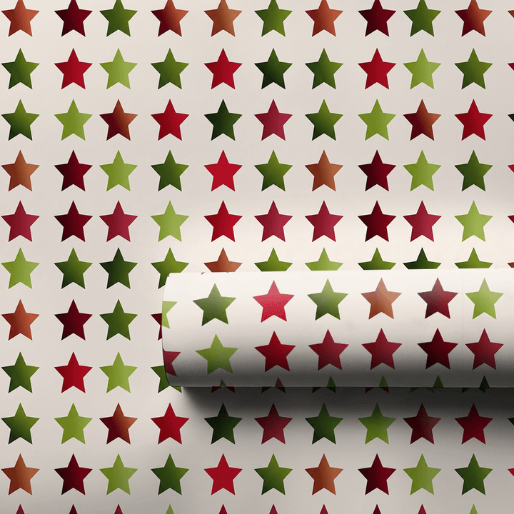Retro Christmas Stars - Wrapping Paper - Aspen & Arlo