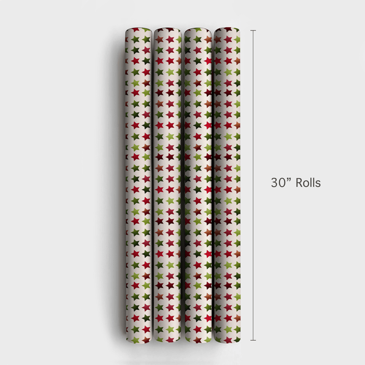 Retro Christmas Stars - Wrapping Paper - Aspen & Arlo