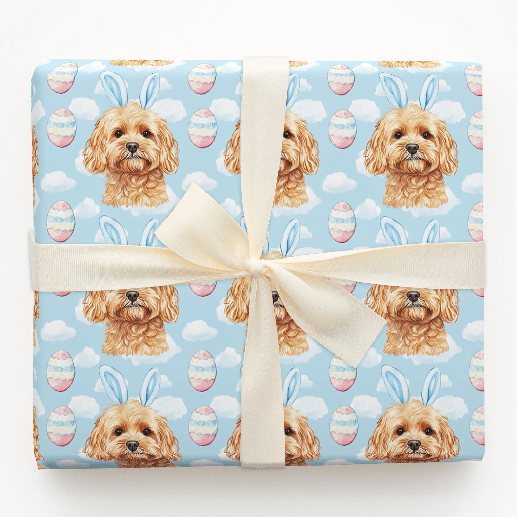 Easter Eggs with the Goldendoodle - Wrapping Paper - Aspen & Arlo