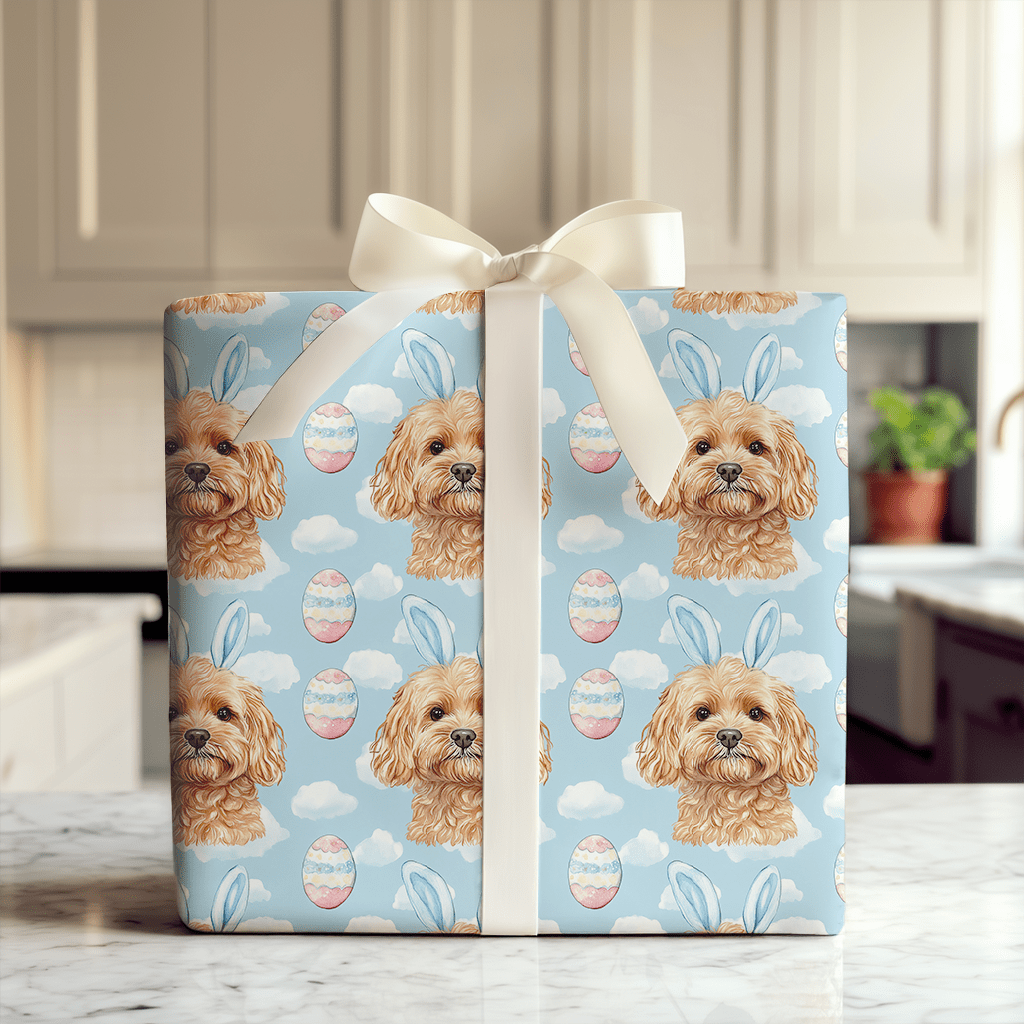 Easter Eggs with the Goldendoodle - Wrapping Paper - Aspen & Arlo