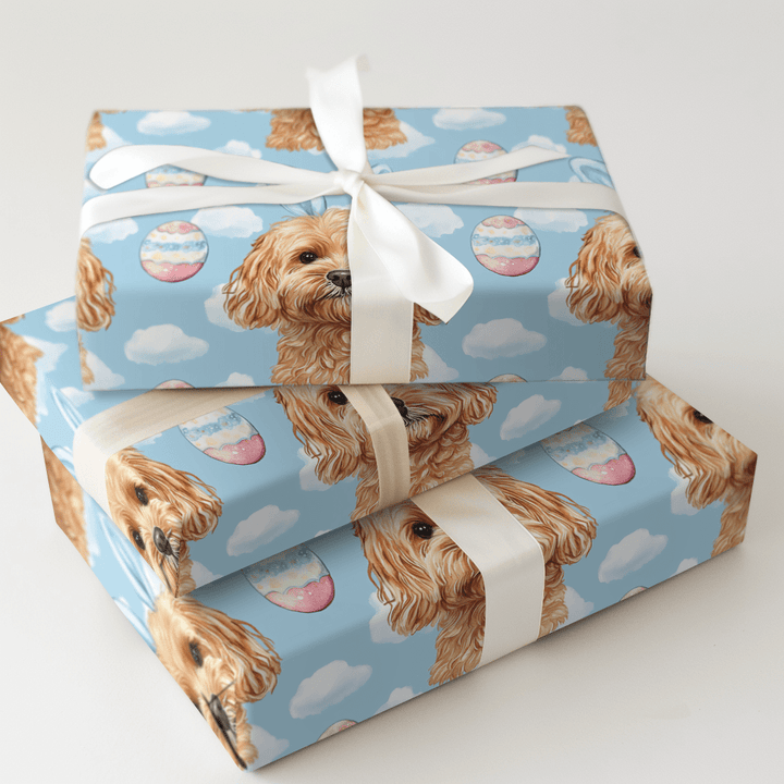 Easter Eggs with the Goldendoodle - Wrapping Paper - Aspen & Arlo