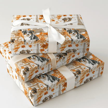 Paris with the Australian Shepherds - Wrapping Paper - Aspen & Arlo