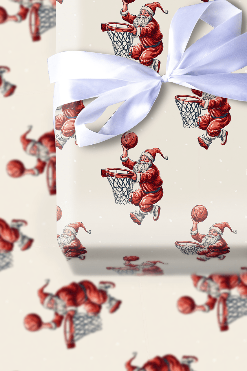 Hoop It Santa - Wrapping Paper - Aspen & Arlo