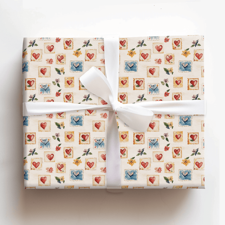 Love Stamps - Wrapping Paper - Aspen & Arlo