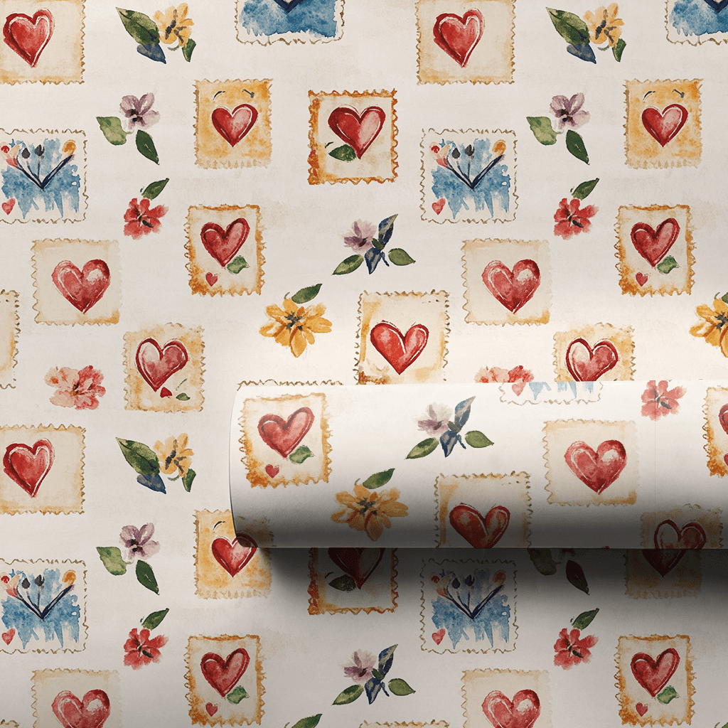 Love Stamps - Wrapping Paper - Aspen & Arlo