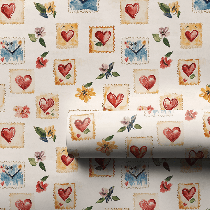 Love Stamps - Wrapping Paper - Aspen & Arlo