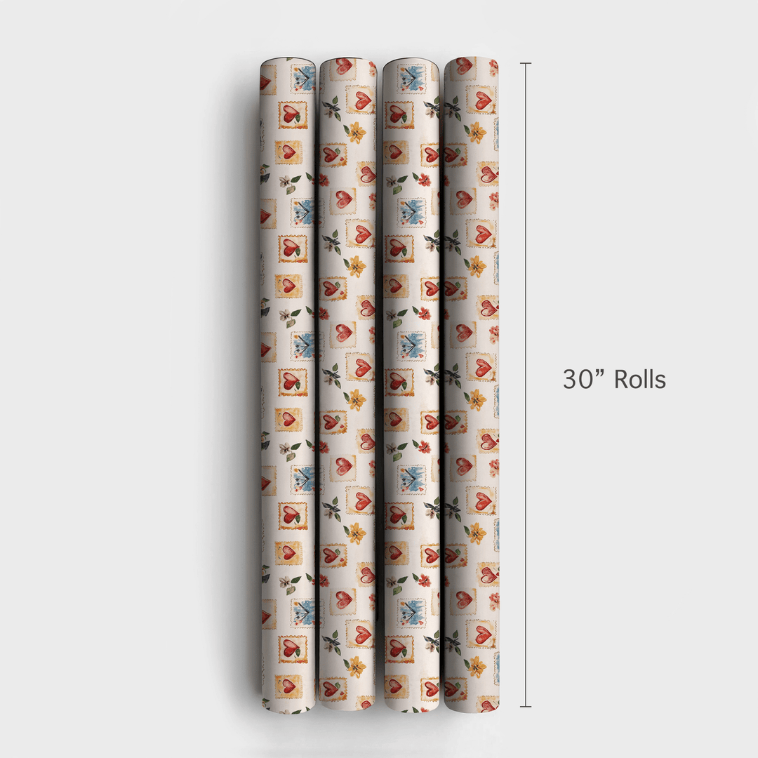 Love Stamps - Wrapping Paper - Aspen & Arlo