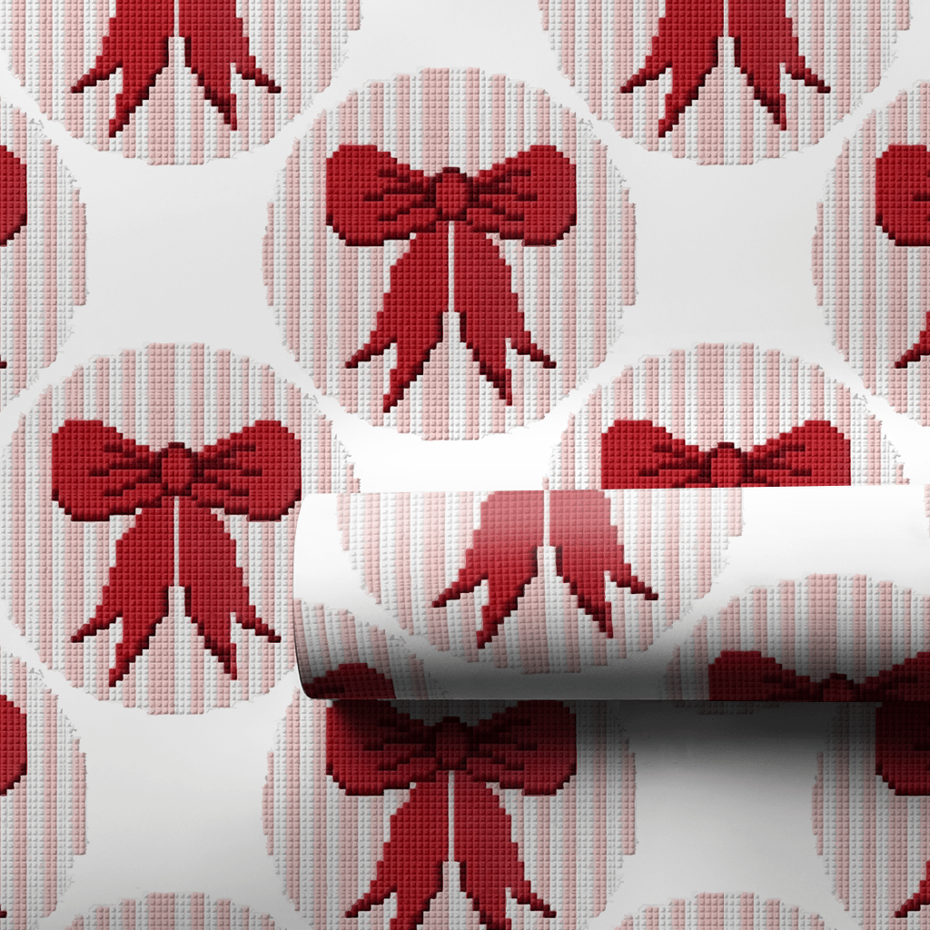 Needlepoint Bow - Wrapping Paper - Aspen & Arlo