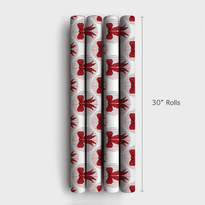 Needlepoint Bow - Wrapping Paper - Aspen & Arlo