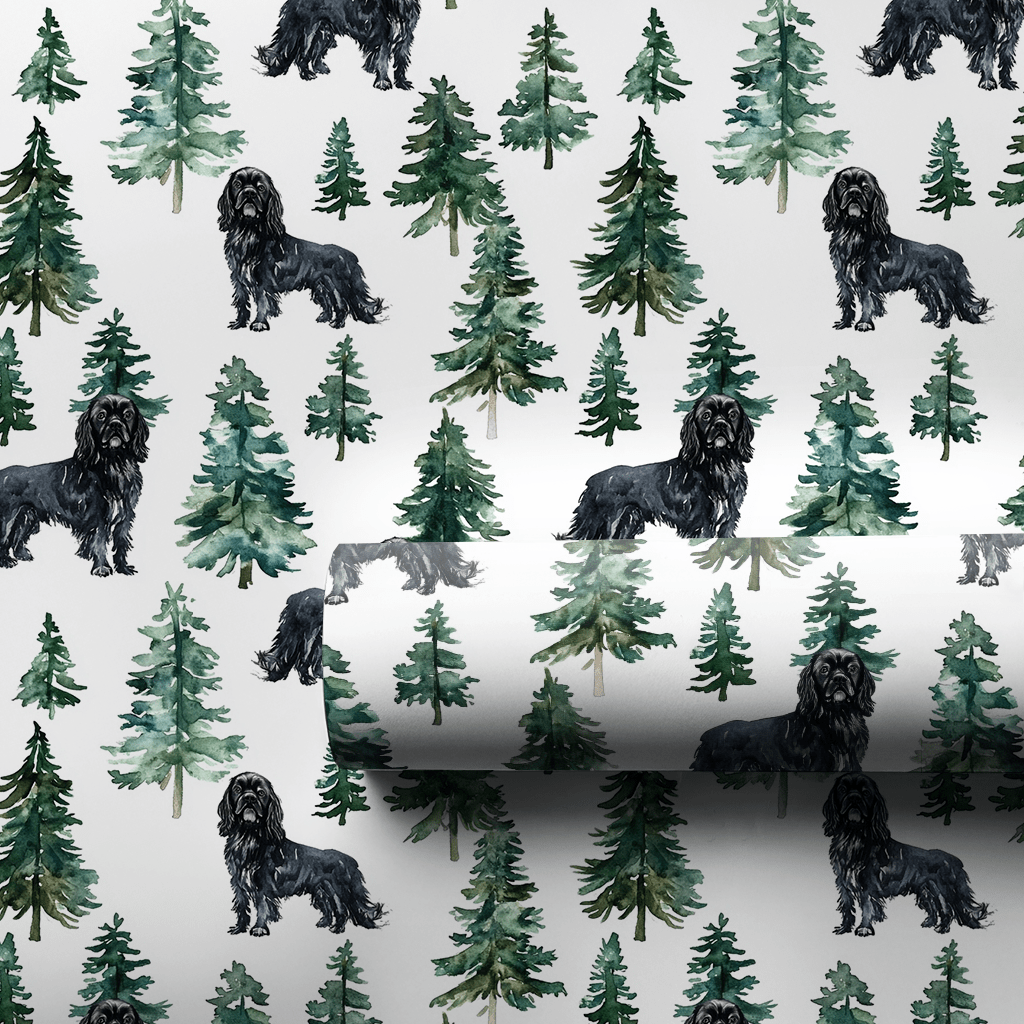 Snow Day for Black Cavilers - Wrapping Paper - Aspen & Arlo