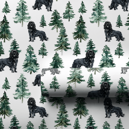 Snow Day for Black Cavilers - Wrapping Paper - Aspen & Arlo