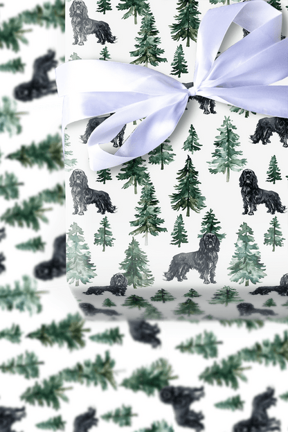 Snow Day for Black Cavilers - Wrapping Paper - Aspen & Arlo