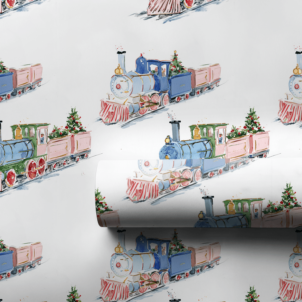 Truman Train - Wrapping Paper - Aspen & Arlo