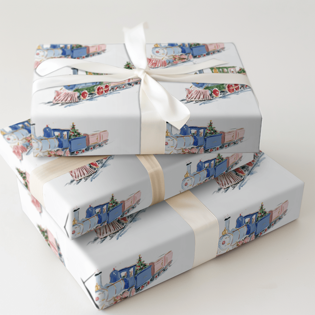 Truman Train - Wrapping Paper - Aspen & Arlo