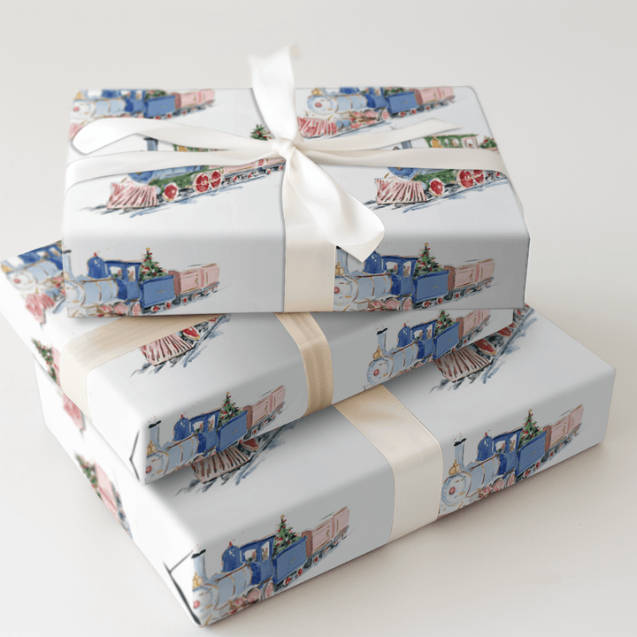 Truman Train - Wrapping Paper - Aspen & Arlo