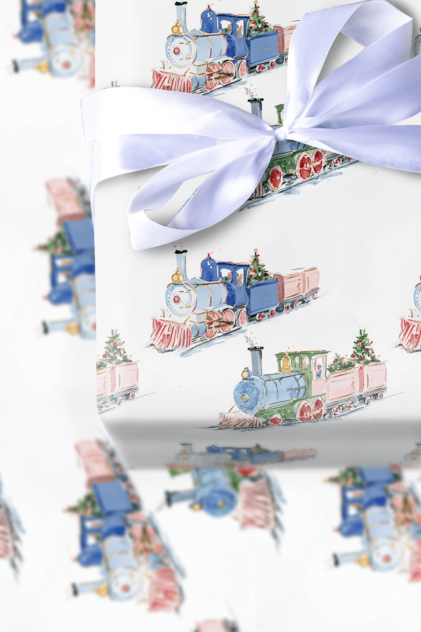 Truman Train - Wrapping Paper - Aspen & Arlo