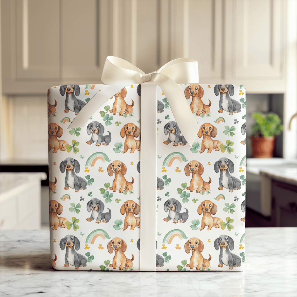 Rainbows with the Dachshund - Wrapping Paper - Aspen & Arlo