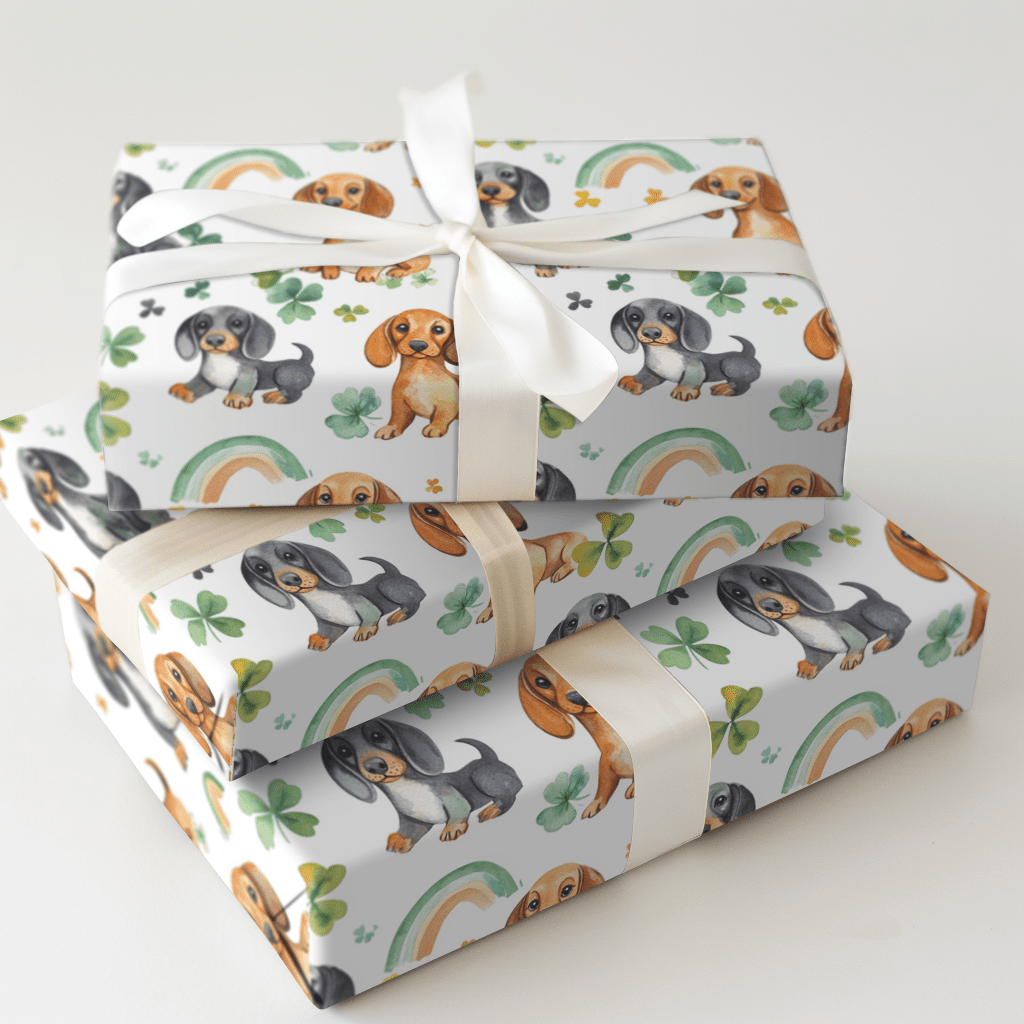 Rainbows with the Dachshund - Wrapping Paper - Aspen & Arlo
