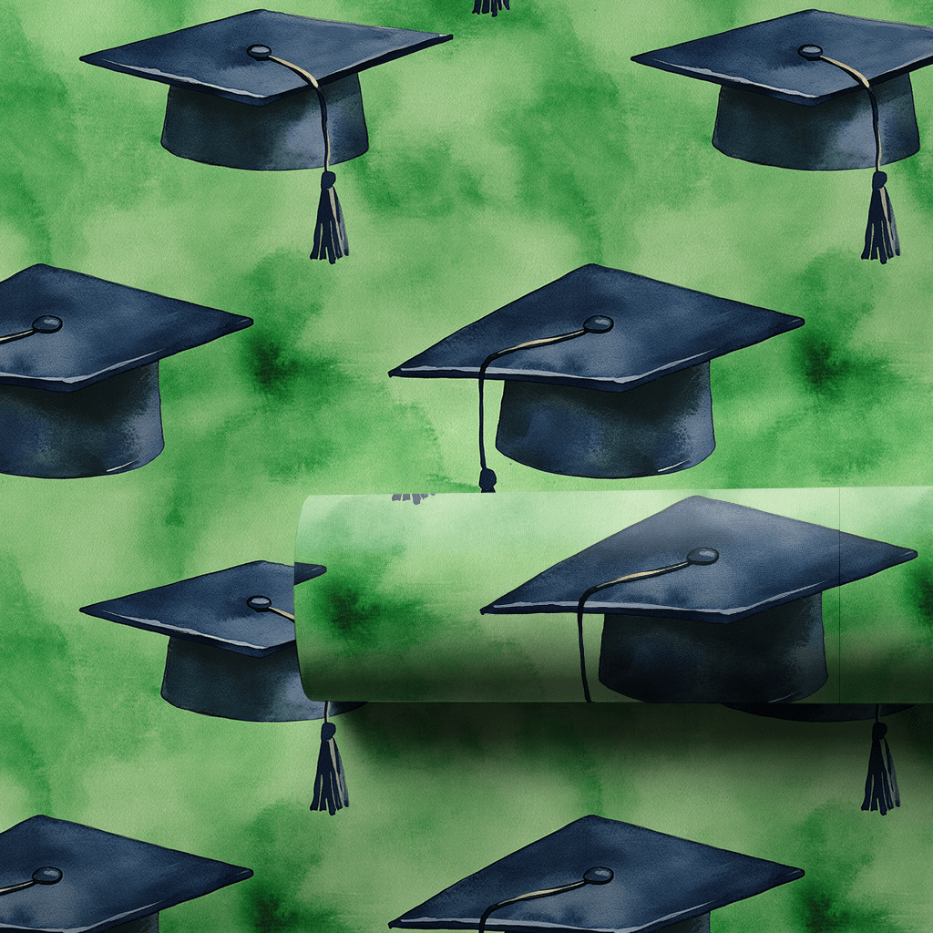 Green Grad - Wrapping Paper - Aspen & Arlo