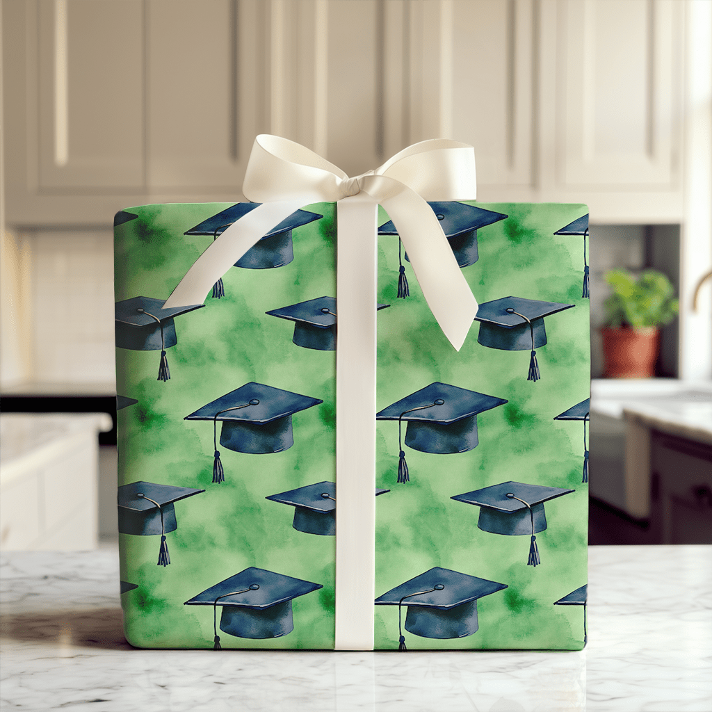 Green Grad - Wrapping Paper - Aspen & Arlo