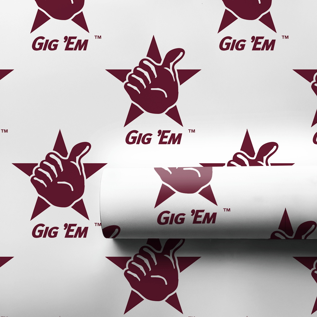 Gig Em - Wrapping Paper - Aspen & Arlo