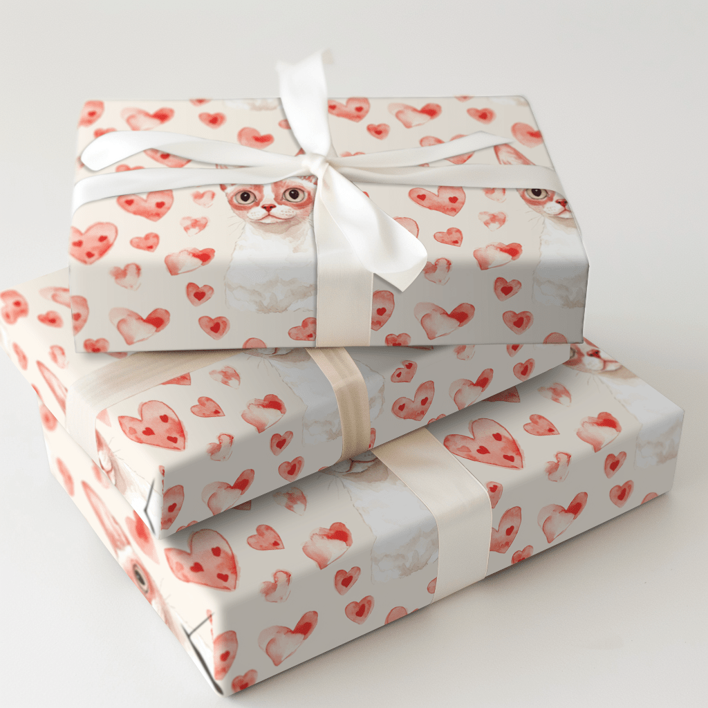 Devon Rex Valentine - Wrapping Paper - Aspen & Arlo