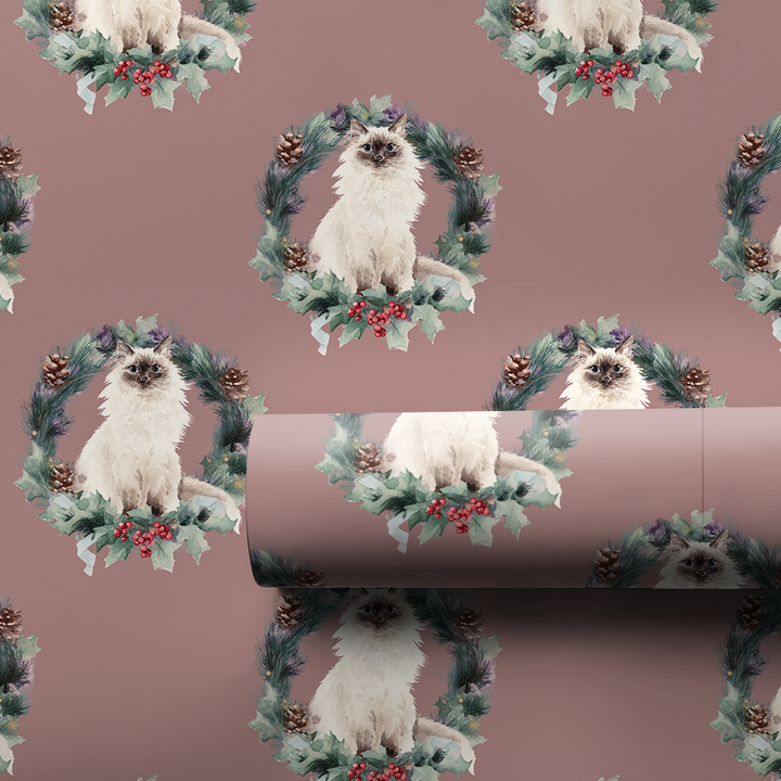 Ragdoll Pinecone Wreath