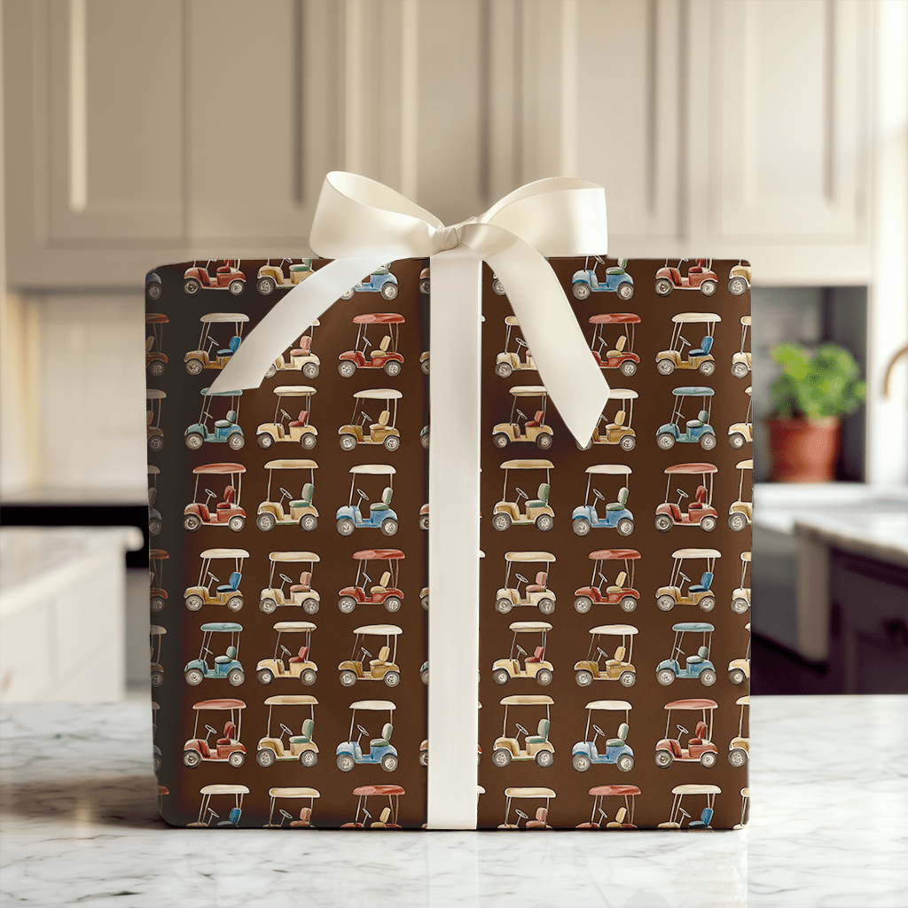 Old School Golf - Wrapping Paper - Aspen & Arlo