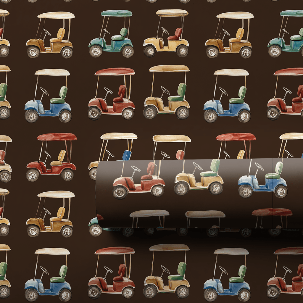 Old School Golf - Wrapping Paper - Aspen & Arlo