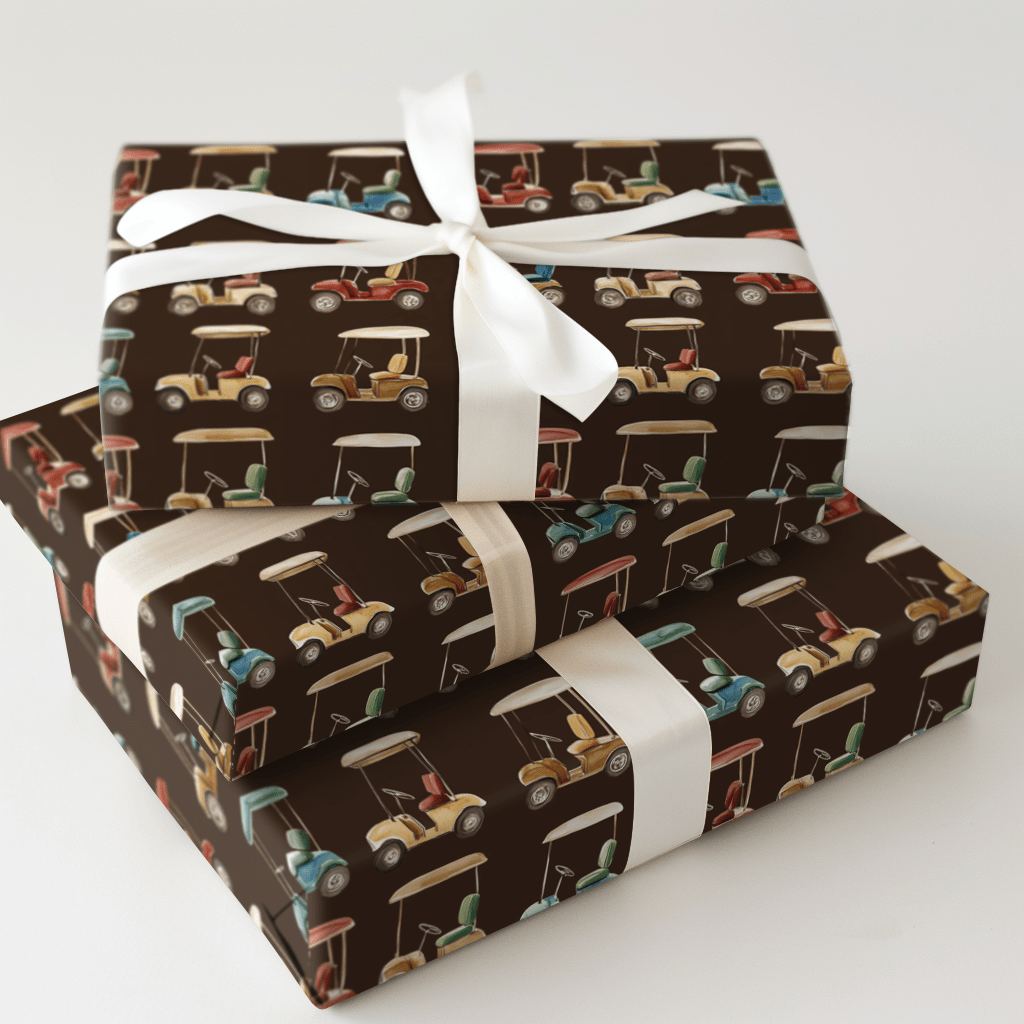 Old School Golf - Wrapping Paper - Aspen & Arlo