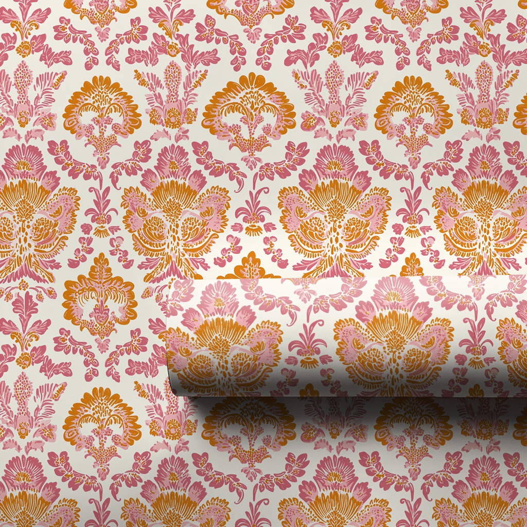 Pink Stain Glass - Wrapping Paper - Aspen & Arlo