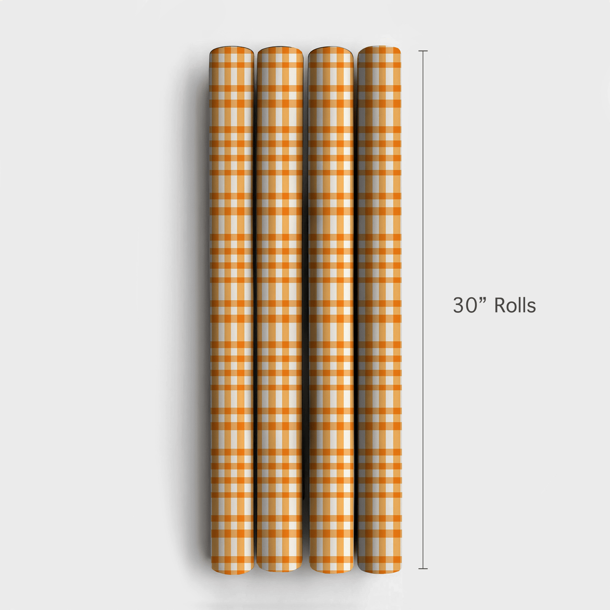 Orange Check Pop - Wrapping Paper - Aspen & Arlo