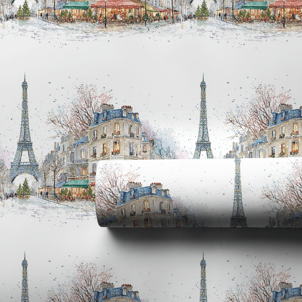 Joyeux Lights in Paris - Wrapping Paper - Aspen & Arlo