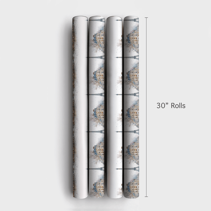 Joyeux Lights in Paris - Wrapping Paper - Aspen & Arlo