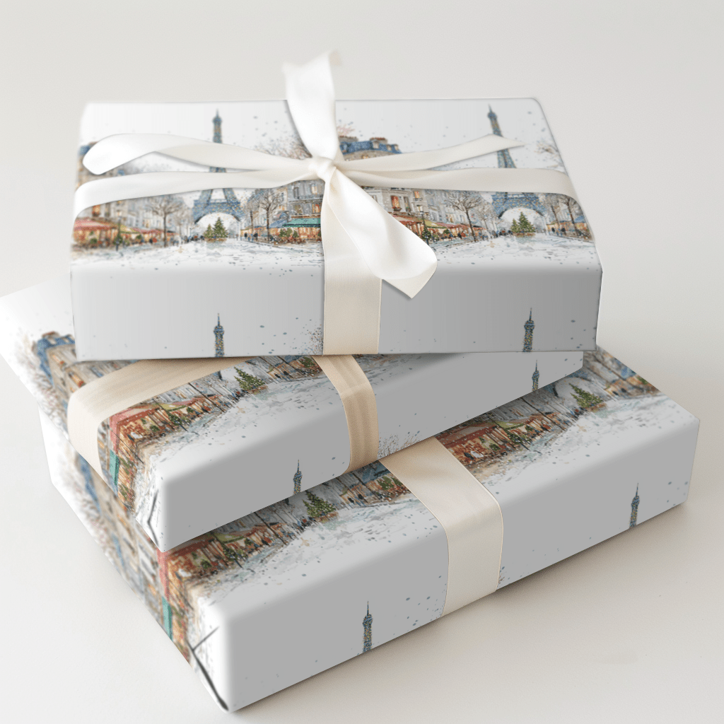 Joyeux Lights in Paris - Wrapping Paper - Aspen & Arlo