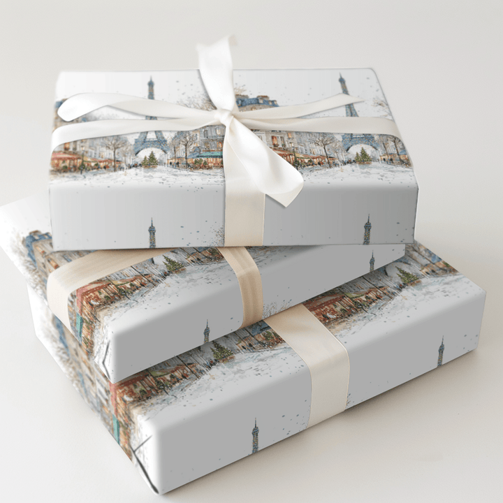 Joyeux Lights in Paris - Wrapping Paper - Aspen & Arlo