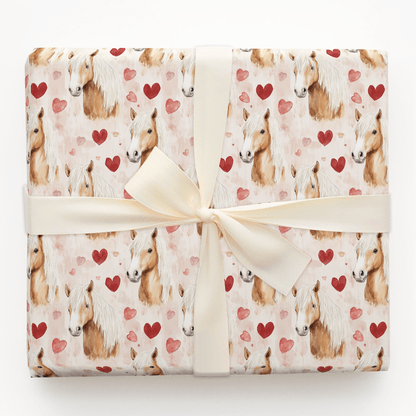 Haflinger Valentine - Wrapping Paper - Aspen & Arlo