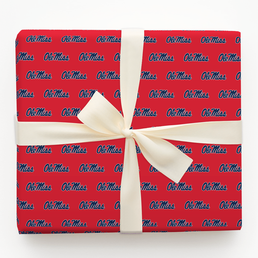 Ole Miss Red - Wrapping Paper - Aspen & Arlo